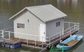 Floating house river Royalty Free Stock Photo