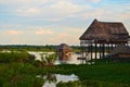 Floating houses on the Itaya river, Iquitos, Peru