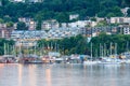 Floating houses on Lake Union in Seattle