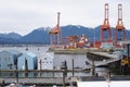 Floating houses in the Port of Vancouver Royalty Free Stock Photo