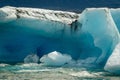 Floating huge blue floe in Prince William Sound, Alaska