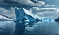 Floating ice floes in the Arctic Ocean. Beauty of the Pole