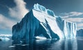 Floating ice floes in the Arctic Ocean. Beauty of the North Pole