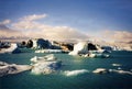 Floating Icebergs on Jokulsarlon Glacial Lagoon on the South Coast of Iceland Royalty Free Stock Photo