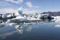 Floating icebergs in Iceland