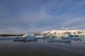 Floating Icebergs on Iceland\'s Glacial Lake