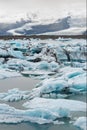 Floating icebergs in icelandic Jokulsarlon
