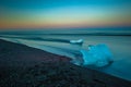 Floating icebergs in Jokulsarlon Glacier Lagoon, Iceland