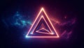 A floating impossible triangle in space, AI generated image Royalty Free Stock Photo