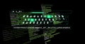 Floating keyboard showing version label and progress bar in digital space, code and numeric string Royalty Free Stock Photo