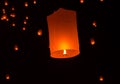 Floating lantern Festiva. Royalty Free Stock Photo