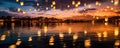 Floating Lantern Festival: magical panorama capturing the beauty of a floating lantern festival panorama