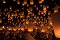 Floating lantern in Thailand