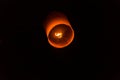 Floating Lantern on Yee Peng festival, thai lanna traditional Royalty Free Stock Photo