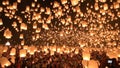 Floating lanterns in Chiangmai, Thailand.