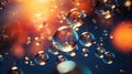 Floating Light Bubbles Closeup, abstract illustration