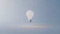 Floating Low Poly Lightbulb on Blue Background Royalty Free Stock Photo