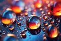 Floating Macro water bubbles. Generate Ai Royalty Free Stock Photo