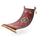 Floated Magic Carpet Isolated on White Background Royalty Free Stock Photo