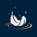 Floating magical feather icon