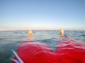 Floating man relaxing in sea water Royalty Free Stock Photo