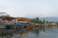 Floating market at Dal Lake after Sunset,Srinagar,Jammu and Kashmir,India Royalty Free Stock Photo