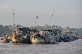 Floating market, Mekong Delta, Can Tho, Vietnam Royalty Free Stock Photo