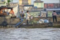 Floating market, Mekong Delta, Can Tho, Vietnam Royalty Free Stock Photo