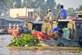 Floating market, Mekong Delta, Can Tho, Vietnam Royalty Free Stock Photo