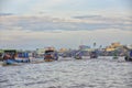 Floating market, Mekong Delta, Can Tho, Vietnam Royalty Free Stock Photo