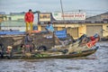 Floating market, Mekong Delta, Can Tho, Vietnam Royalty Free Stock Photo