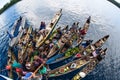 Floating Market in Solomon Islands Royalty Free Stock Photo