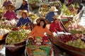Floating market in Thailand. Royalty Free Stock Photo