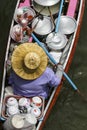 Floating Market woman makes food