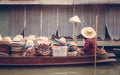 Floating markets in Damnoen Saduak in Thailand