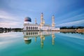 Floating Mosque in Kota Kinabalu city in Malaysia Royalty Free Stock Photo