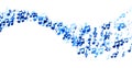 Floating Music Notes in Blue Hues Royalty Free Stock Photo