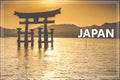 The Floating Otorii gate at Miyajima, Japan. Royalty Free Stock Photo