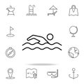 floating person icon. Element of simple icon for websites, web design, mobile app, info graphics. Thin line icon for website