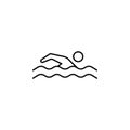 floating person icon. Element of simple icon for websites, web design, mobile app, info graphics. Thin line icon for website desig