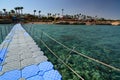 Floating pier on the coral reef. Sharm El Sheikh. Red Sea. Egypt