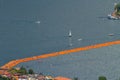 The floating piers, Christo, Iseo lake Royalty Free Stock Photo