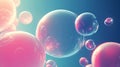 Floating Pink and Blue Bubbles Abstract Background Royalty Free Stock Photo