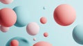 Floating pink blue spheres abstract digital art image captivating pink blue spheres gently float in abstract space Royalty Free Stock Photo