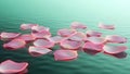 Floating Pink Petals on Water Royalty Free Stock Photo