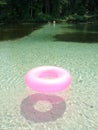 Floating pink rubber ring