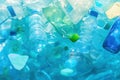 Floating Plastic Bottles in Ocean Highlight Environmental Pollution Problems Royalty Free Stock Photo