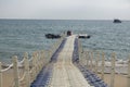 Floating plastic harbor ,pier