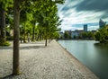 Floating pontoons in Het Binnenhof the Hauge. Royalty Free Stock Photo