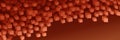 Floating Red Cubes on Gradient Background Royalty Free Stock Photo